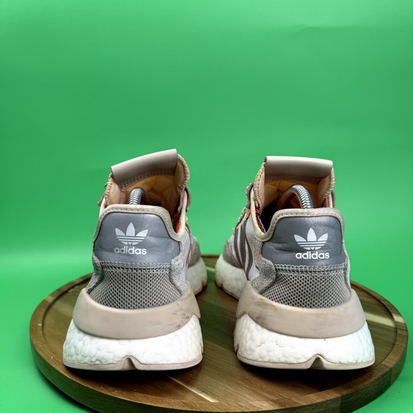 WOMENS ADIDAS NITE JOGGER WHITE GLOW ORANGE SIZE 9 - Picture 4 of 8